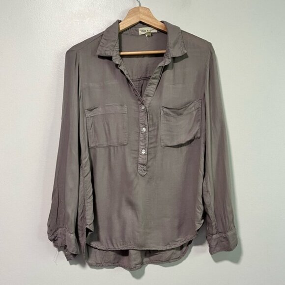 Cloth & Stone Women’s Long Sleeve Button-Up Shirt – Size Small - Picture 2 of 14